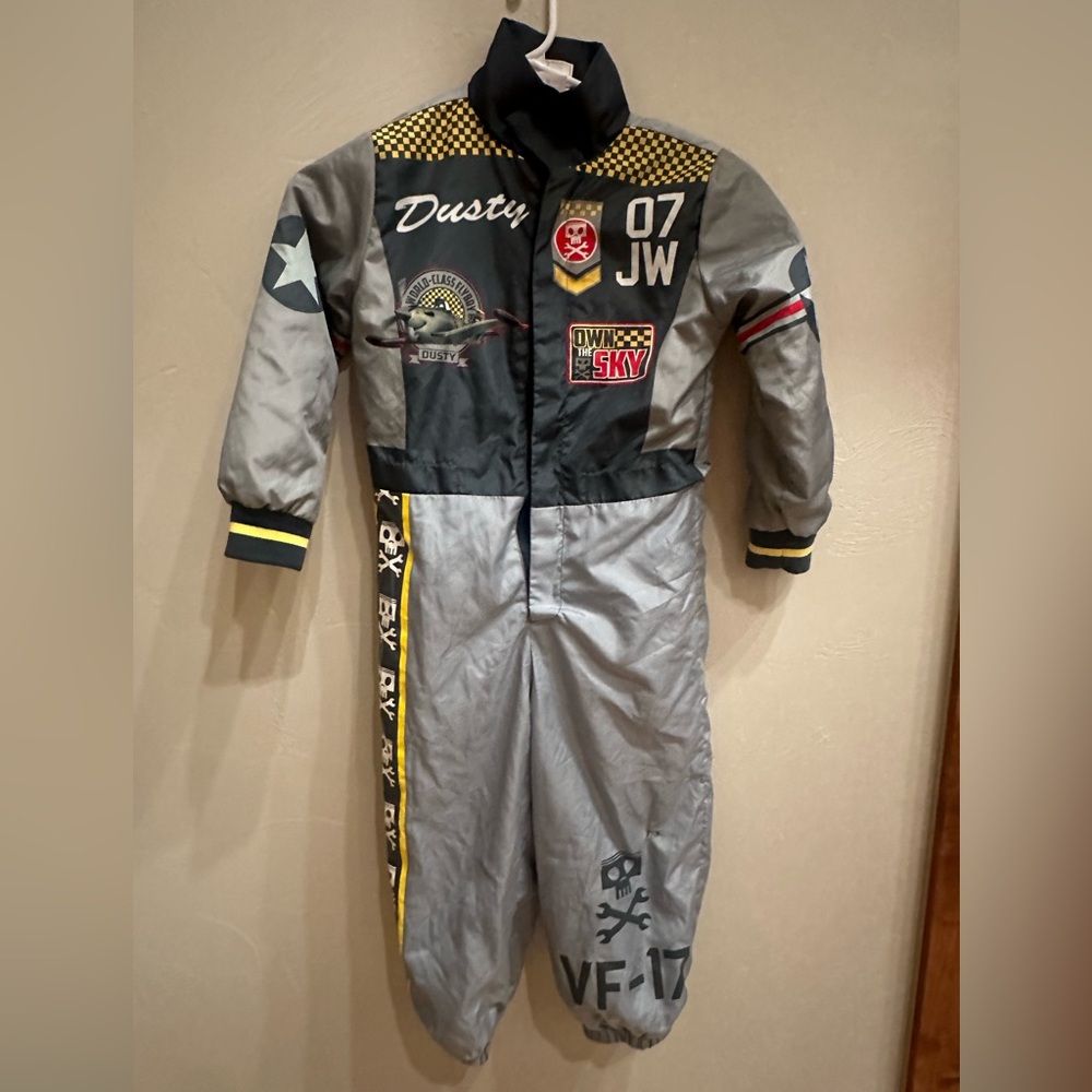 Disney Store Planes Dusty Pilot Flight Suit and Leather Bomber Jacket